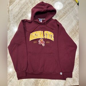 Arizona State Sun Devils Hoodie Mens L | Burgundy Russell Athletic Collegiate
